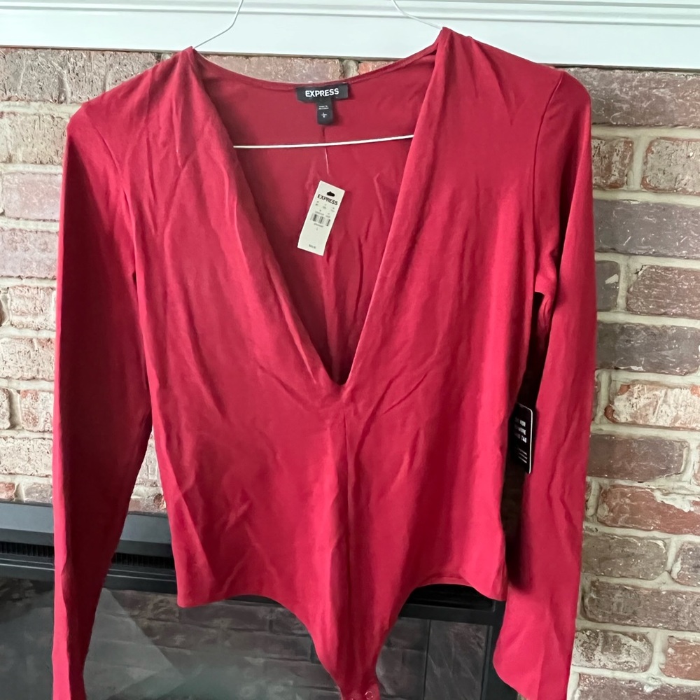 Long sleeve thong bodysuit